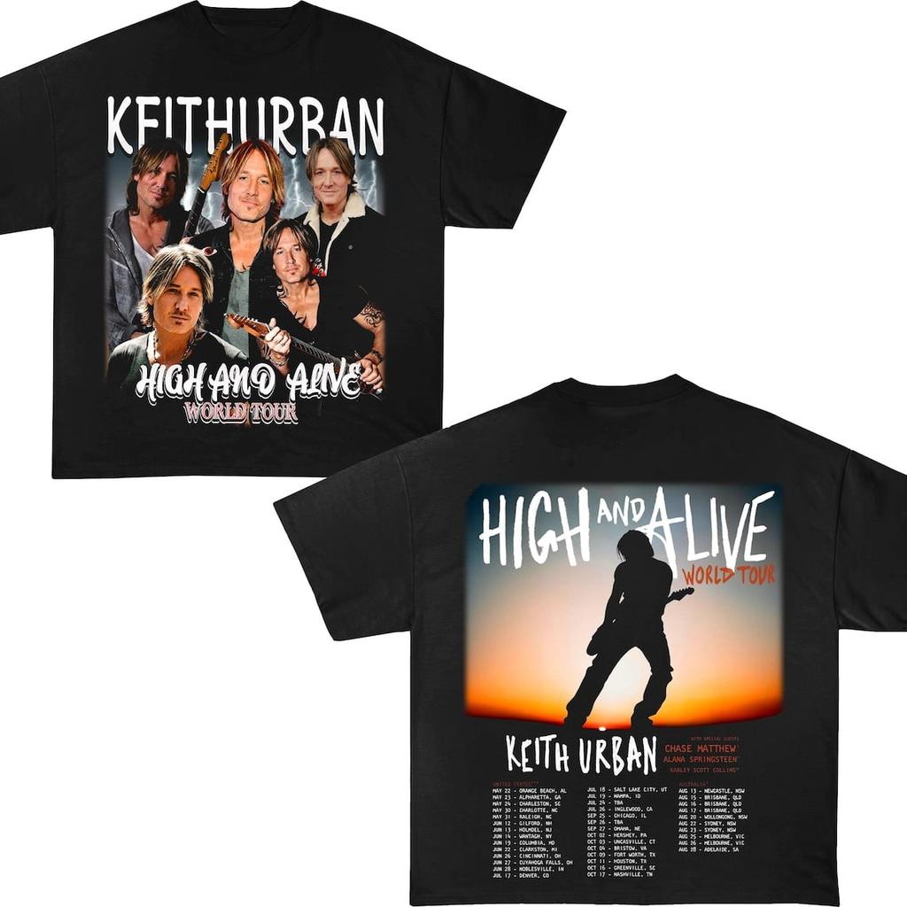 Keith Urban High And Alive Tour 2026 Maglietta Keith Urban Concerto 2026