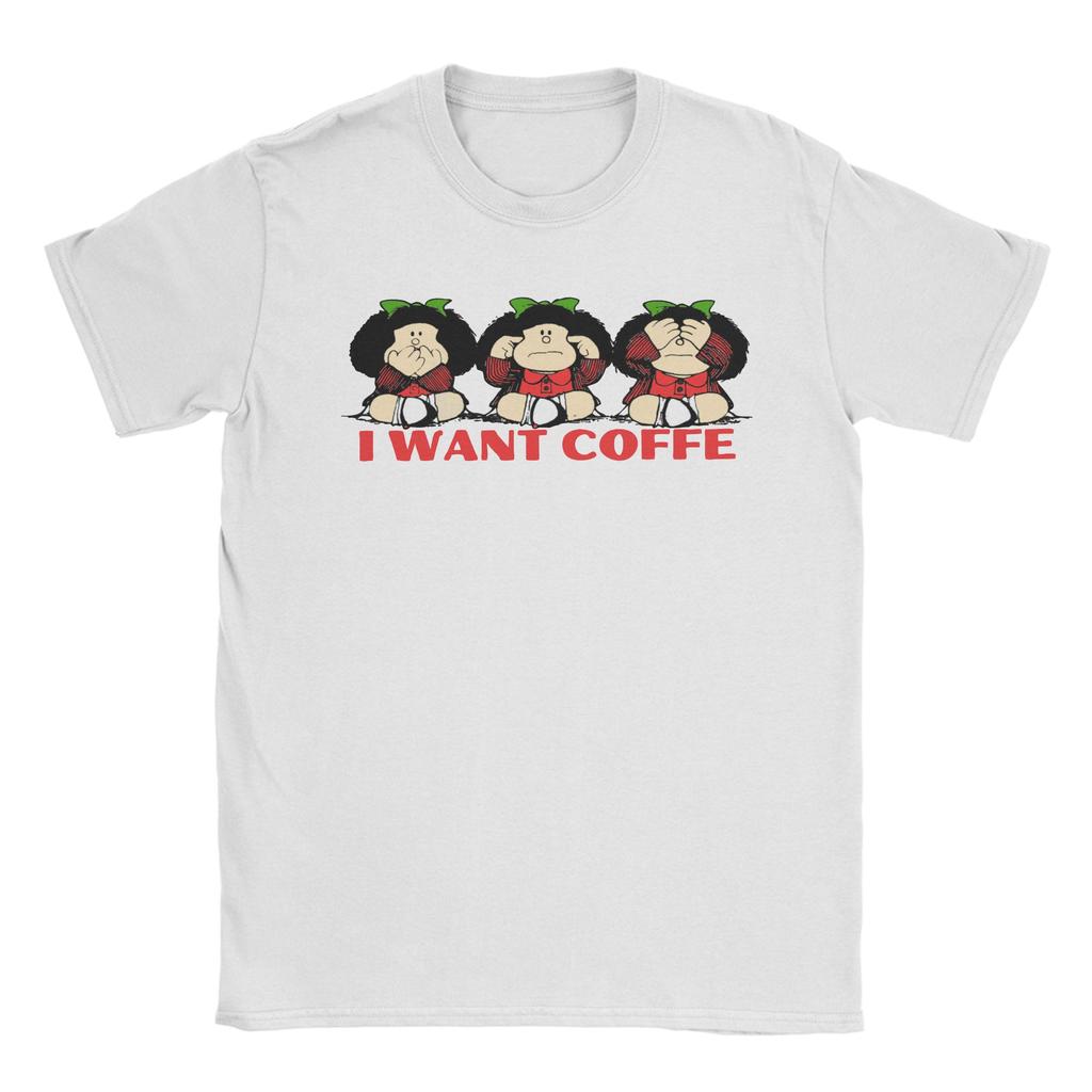Vintage Mafalda With Swimsuit Tshirts For Unisex Unisex O Neck Pure Cotton T Shirt Mafalda Cartoon Tee Shirt 4xl 5xl Tops