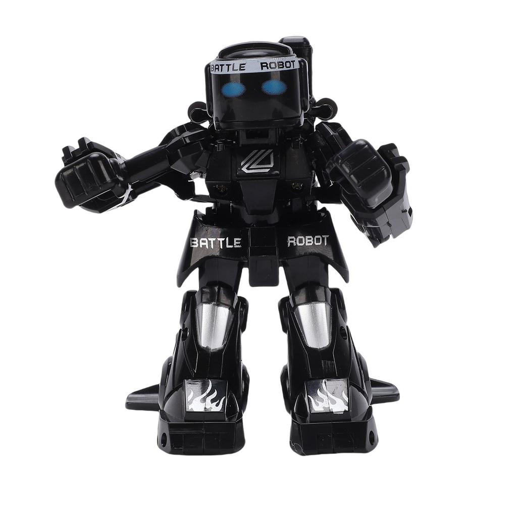 Remote Control Fighting Robot Toy Fun RC Ejecting Battle Robot Support 2 Player with Light Sound Effects Black