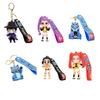 Keychain Pendant Cartoon Anime Design with Metal Lobster Silicone Keychain Clasp Wrist Strap Idol Group Keychain