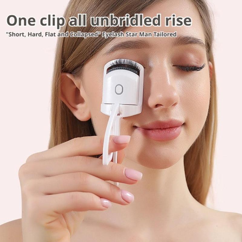 Electric Heated Eyelash Curler Usb Rechargeable Eyelashes Curler Quick Heating Natural Curler Long Eyelash Lasting Makeup