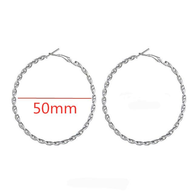 40mm 60mm 70mm 80mm Exaggerate Big Smooth Circle Hoop Earrings Brincos Simple Party Round Loop Bijoux for Women Jewelry