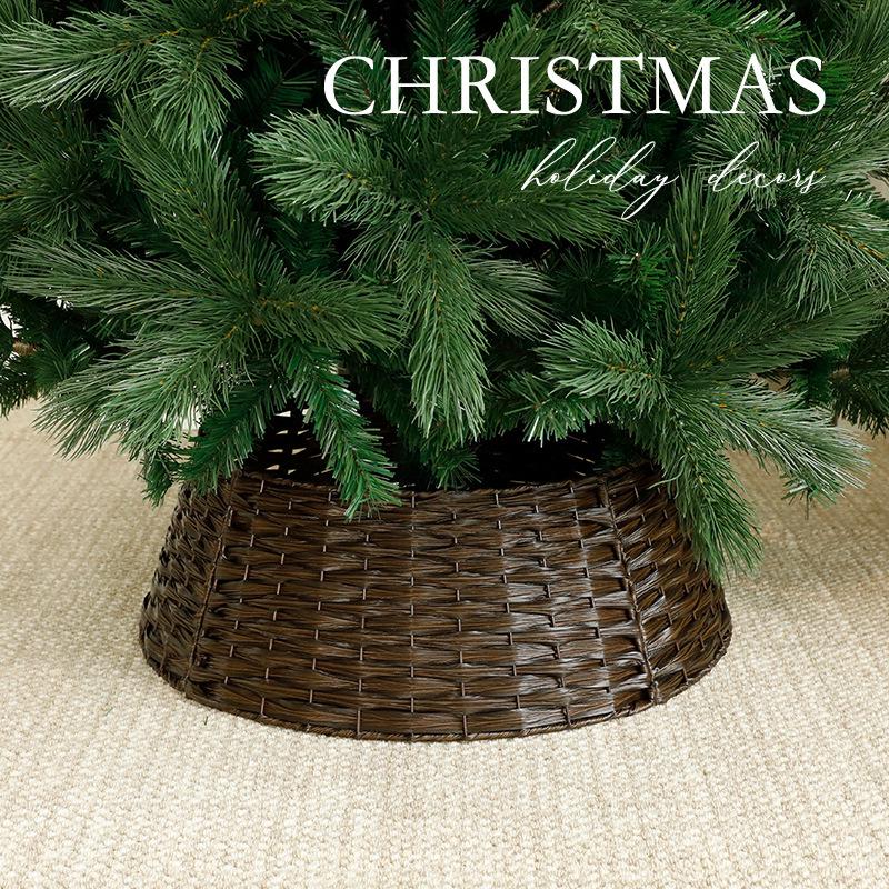 Pre-Lit Dense Christmas Tree with Snowfall Effect and Ornaments