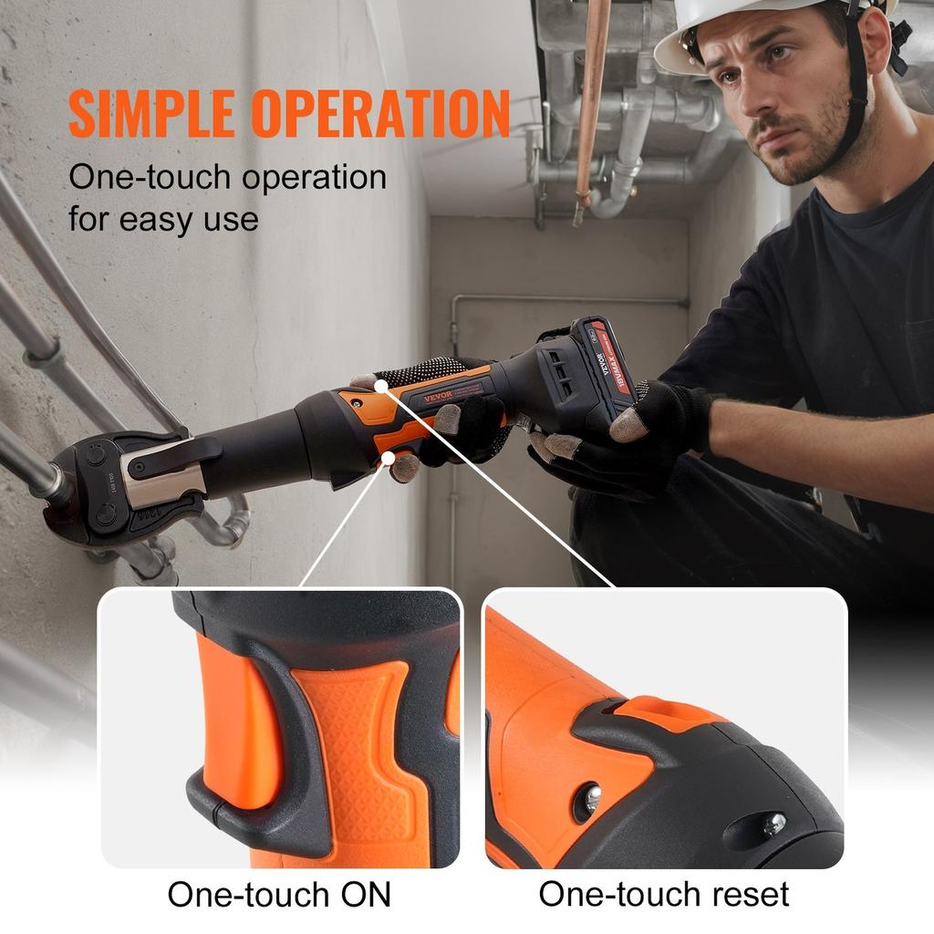 Pro Press Tool Pipe Crimping Kit Press Tool Battery Kit V15 V22 V28