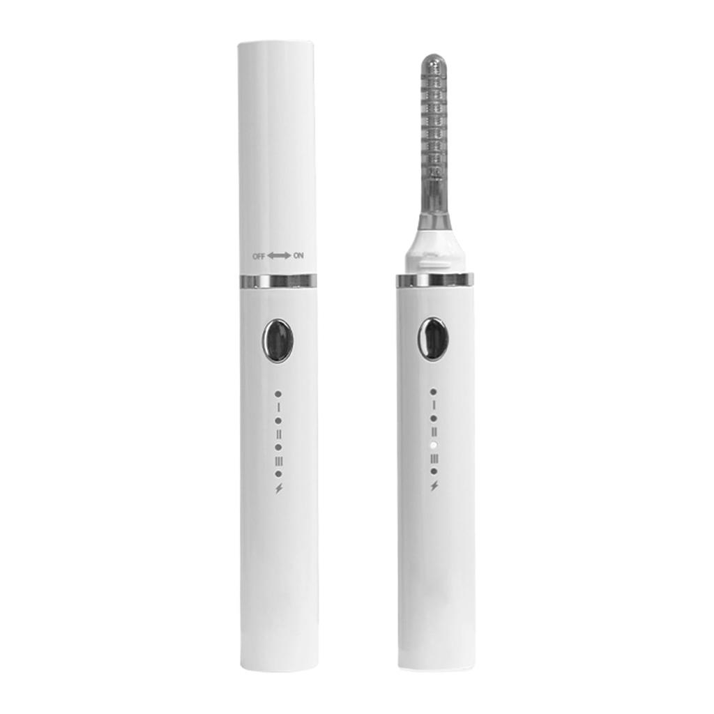 KIKOSA Hot Eyelash Curler with Stainless Steel Heating Fast 3 Temperature Detachable Brush Head Screw-in Tube, Preheating, Type-C Rechargeable,