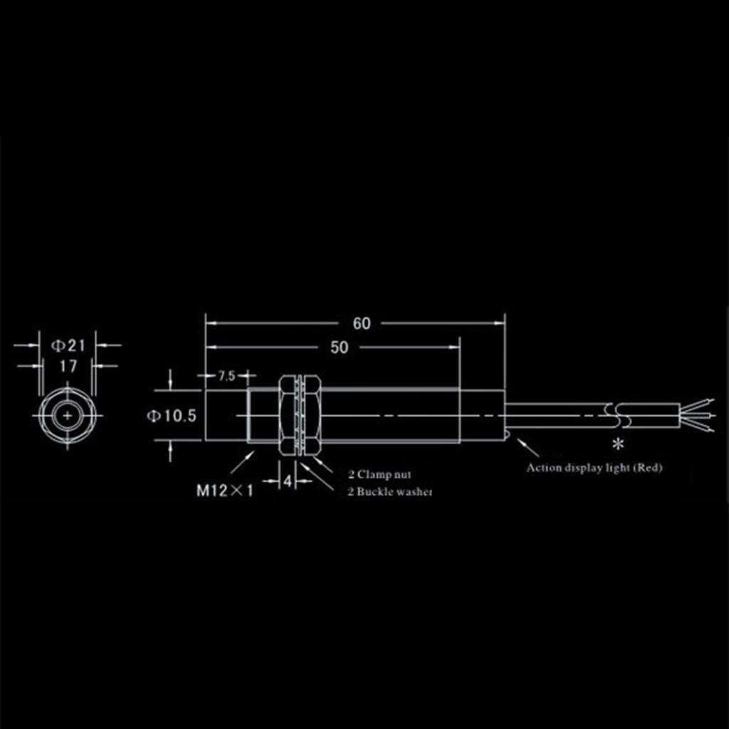4mm Inductive Proximity Sensor Switch Detector PNP NO for DC 6-36V 200mA 3-Wire LJ18A3-5-Z/BY for Printer Probe Bed Leve