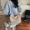 Large Capacity Lightweight Student Shoulder Bag Women Solid Color Crossbody Bag