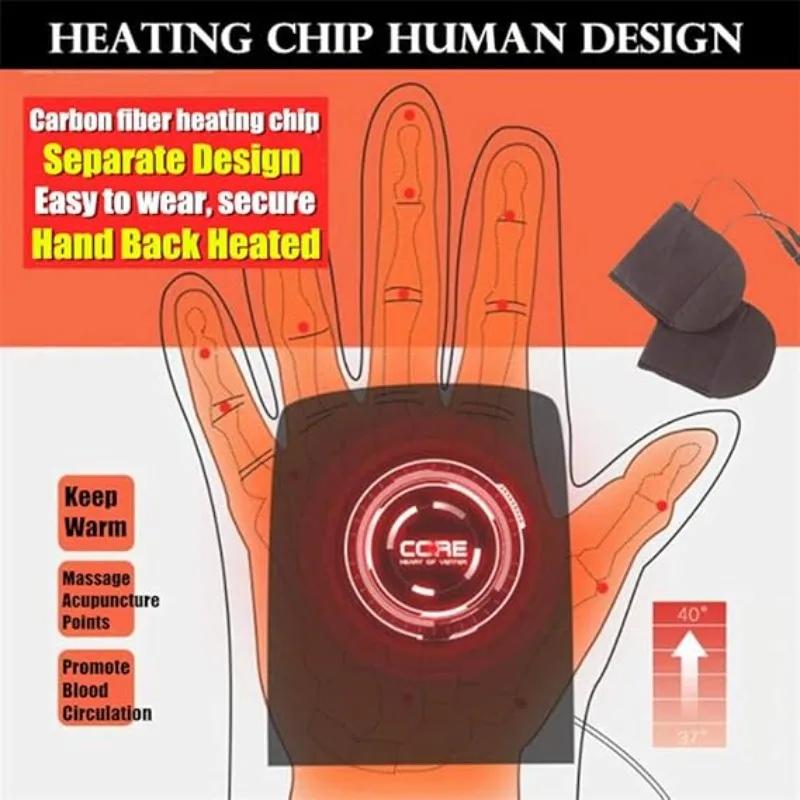 Half Finger Full Finger Gloves USB Heated Double Sided Heating 1 Pair Convertible Mittens for Outdoor School Hand Warmer