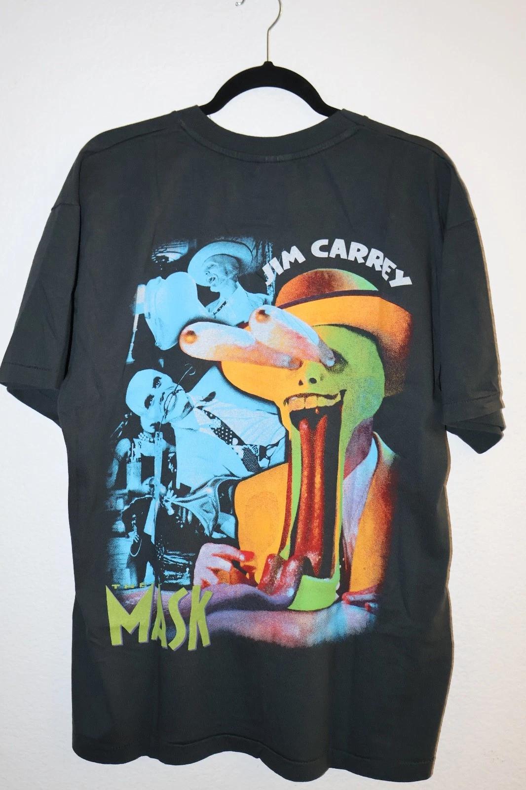 THE MASK MOVIE Jim Carrey & Cameron Diaz AOP T-Shirt - Size XL M