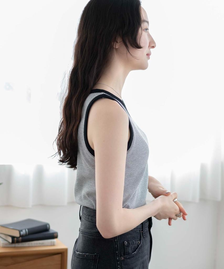 WEGO Tank Size White Short Tank Perfect for and Perfect for or As an A Everyday Gift Women's Top, S, Border, Sleeve, Top, Sleeveless, Spring, Summer,