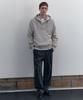 Brushed One-Pleat Wide Elastic Pants [Gunmetal]