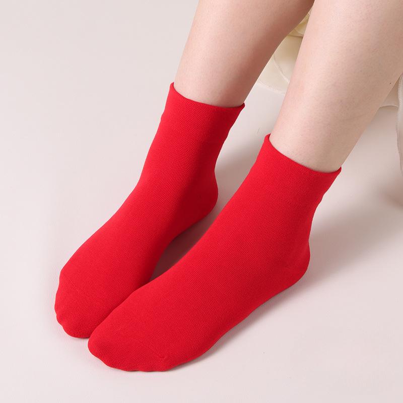 

Женские осенние новые модные все виды свободных носков-трубок без косточек 1 pair ярко-красный