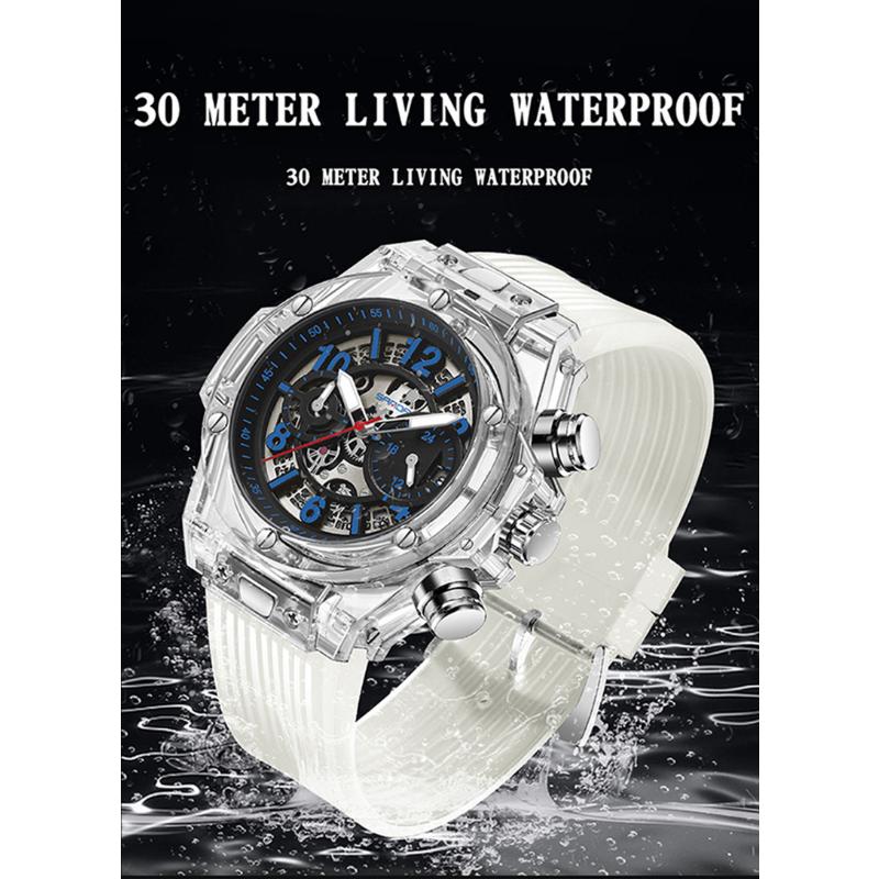 SANDA Brand Luxury Watch Men Wrist Watches Multifunction Sports Waterproof Luminous Sports Casual Clock Men Quartz Watches