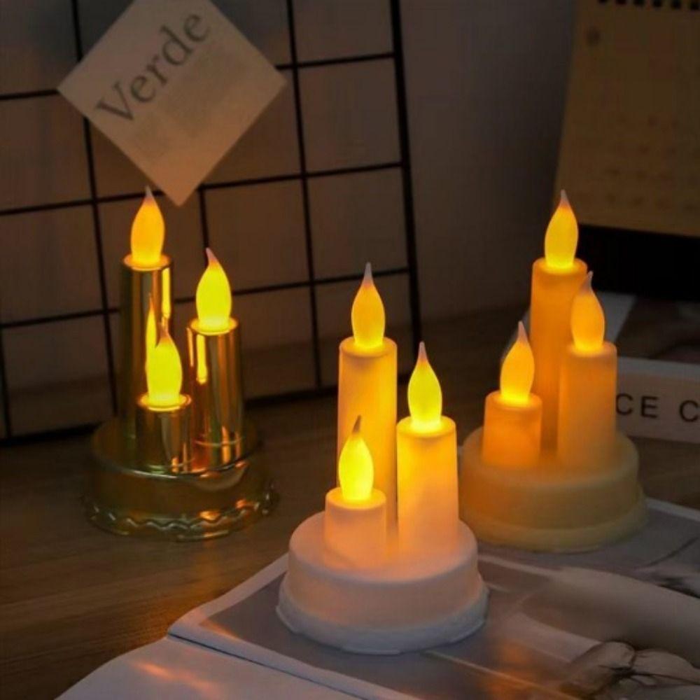 Taper Electronic Candle Light 3 in 1 Battery Operated Candle  Tabletop Display
