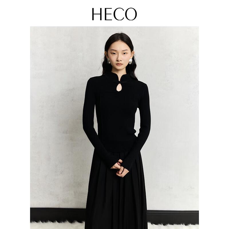 HECO Su Style New Chinese Cheongsam Collar Knit Top
