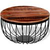 Vidaxl Coffee Table, Solid Reclaimed Wood