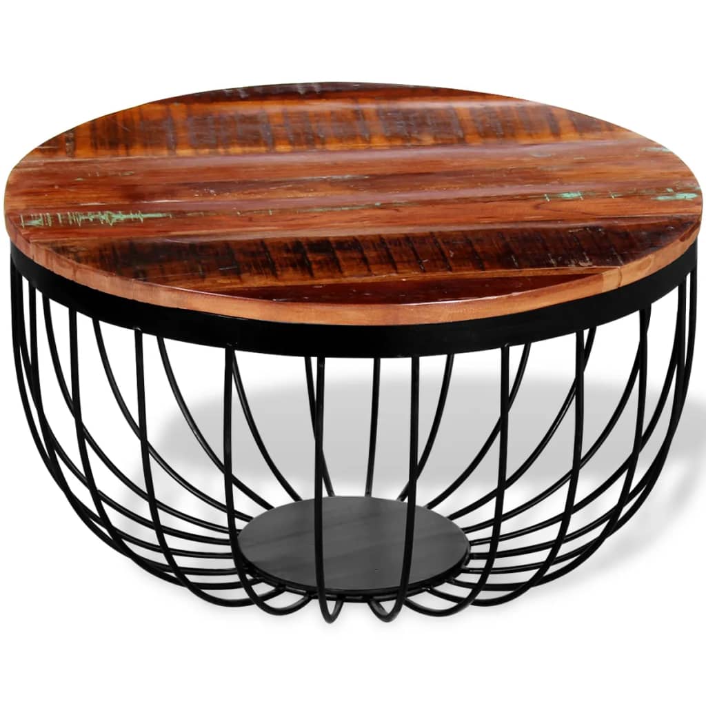 Vidaxl Coffee Table, Solid Reclaimed Wood