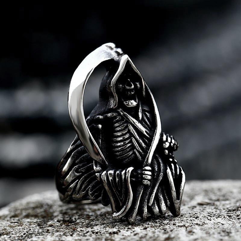 Vintage Gothic Skull Rings for Men Women Punk Hip Hop Party Skull Stainless Steel Ring Fashion Jewelry Gift Wholesale Size 7-13