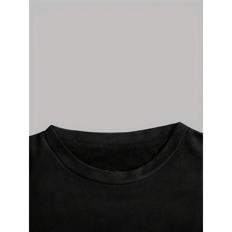 Men's Crew Neck Pullover Short Sleeve T-Shirt, Simple and Stylish, Comfortable and Breathable, Casual Sport , Fashionable