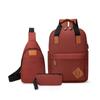 2025 Neuer Oxford Rucksack USB-Aufladung Dreiteiliges Set Reisetasche Unisex Business Computertasche Hohe Kapazität Freizeit Büchertasche
