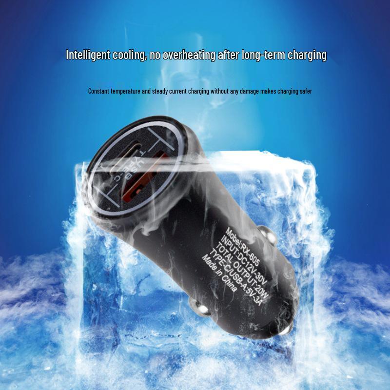 Dual USB Car Charger Adapter for Huawei & Apple Devices - Fast Charging, Cigarette Lighter Compatible