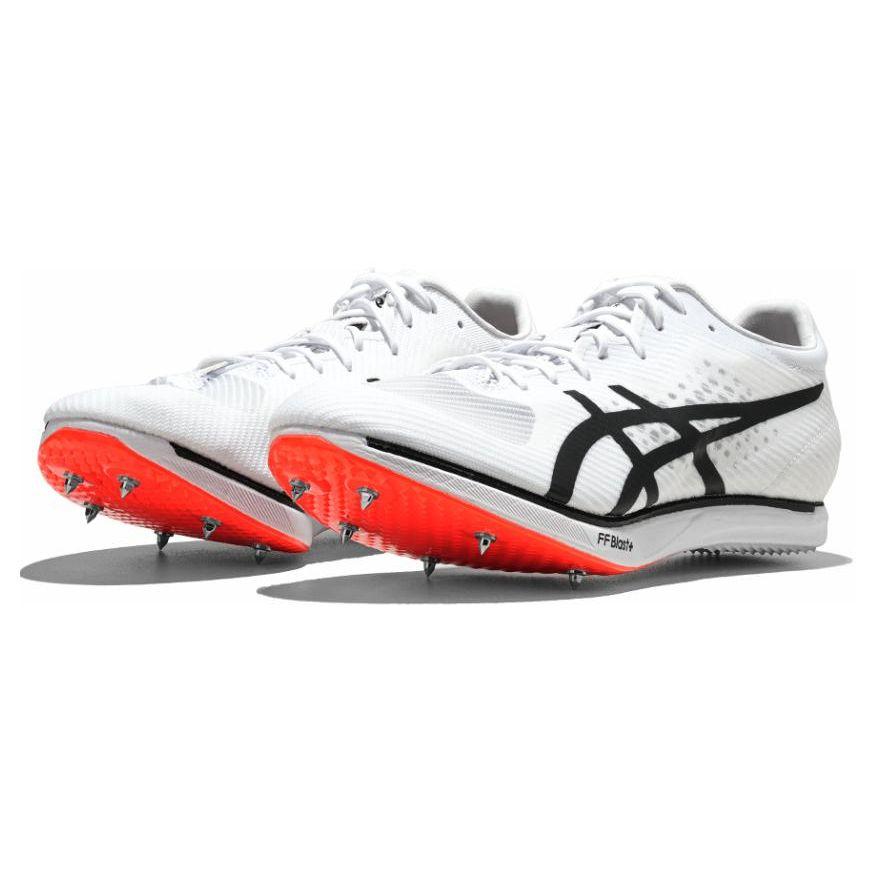 Asics Cosmoreracer Md 3 Comfortable Versatile Durable Breathable Low-Top Track Racing Running Shoes Unisex Sneaker White 1093A221-100