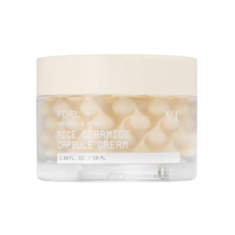 VT Cosmetics Rice Ceramide Capsule Cream 50ml – Moisture Gel Cream for Clear-Looking Skin, Barrier Care & Smooth Texture 50ml