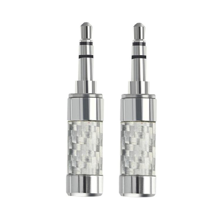 

3.5mm Auditory Plugs Carbon Fiber Copper Rhodium Plated Connectors for Superior Sound and Long Time Use срібний
