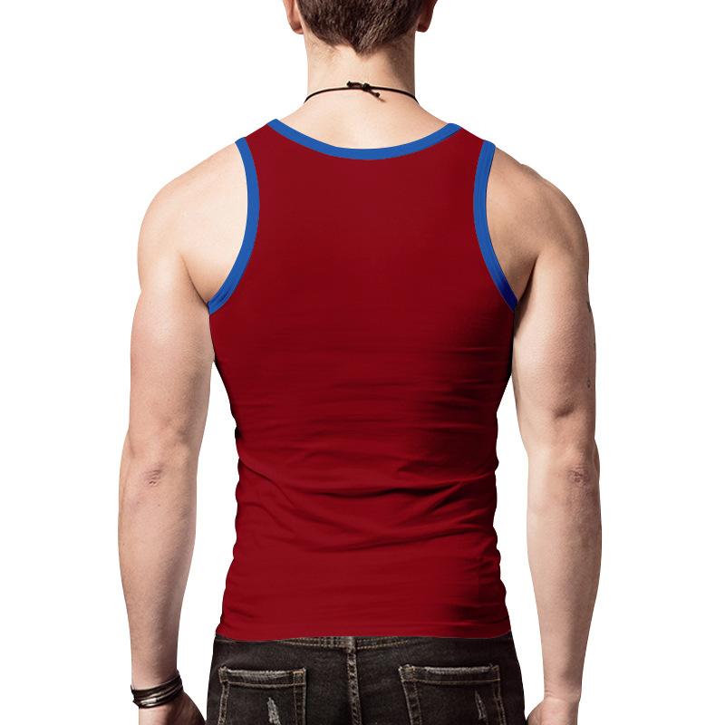 Ärmelloses Unterhemd für Herren im Farbblock-Design, elastisch, für Fitness, schnelltrocknend und atmungsaktiv, modisches Sommeroberteil, S-3XL