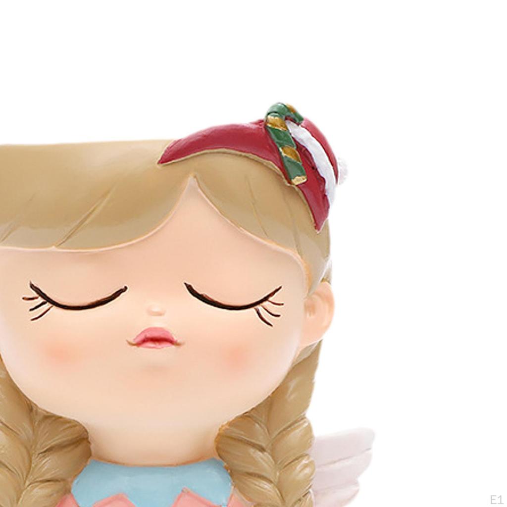 Cute Head Planter Small Flower Pot Fairy Figurine Statue Tabletop Vase Little Girl Container