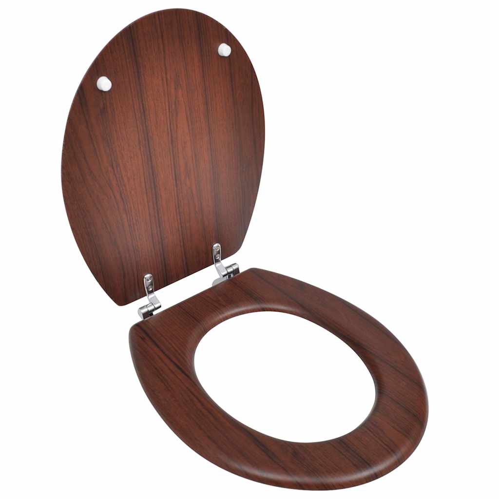 WC-Sitz mit MDF-Deckel Minimalistisches Design Braun