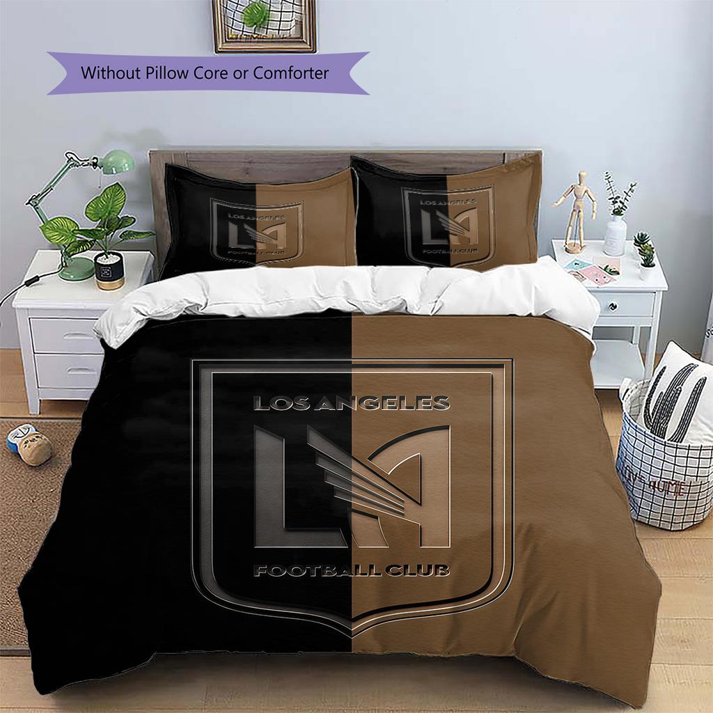 Los Angeles Football Club Pattern Bedding Quilt Set Home Decoration Gift (1 * duvet cover + 2 * pillowcase without core)