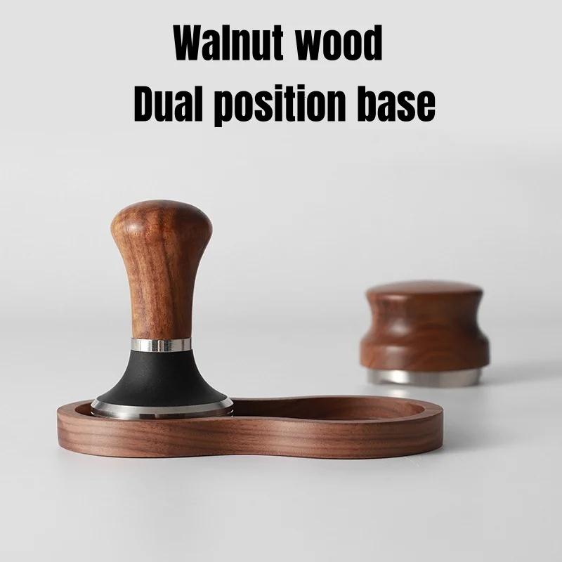 Wood Universal Coffeeware Portafilter Holder Tamper Stand Espresso Distributor Mat Rack Coffee Maker Accessories Gift
