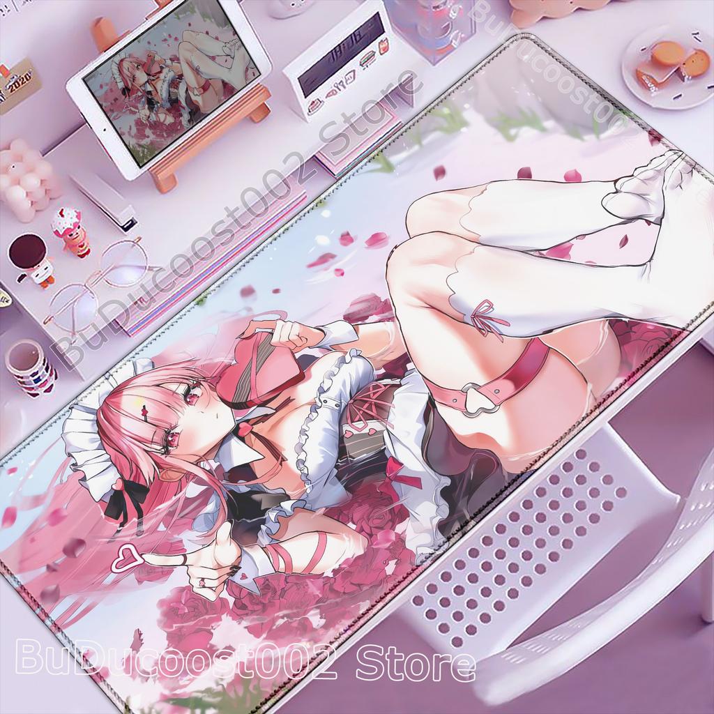 Large Mouse Pad Laptop Gamer Hololive Mori Calliope Keyboard Pad Computer Desk Mouse Mat Gaming Accessories HD Anime PC Mousepad