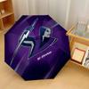Melbourne Storm Print Auto 8?Ribs Folding Umbrella Wind Resistant Lightweight Automatic Umbrella For Daily Travel