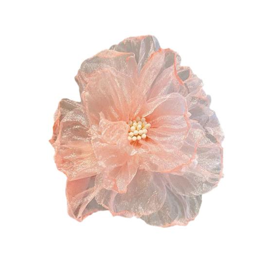 Hairpin Glitter Mesh Yarn Multi-Layered Flowers Decor Hair Clip Fairy Princess Style Hair Accessories