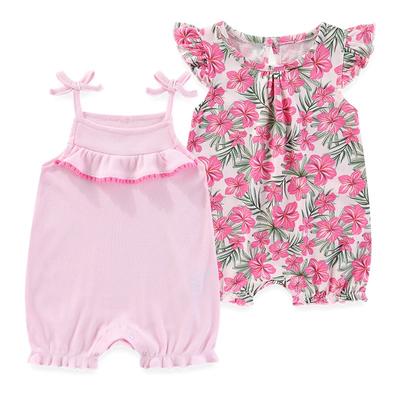 2 Pieces Baby Boy Girl  0-9months Casual Fashion Prints Sleeveless Baby Onesies  Four Seasons