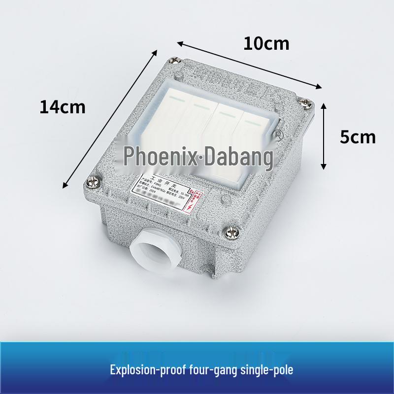 86 Type Industrial Explosion-Proof Wall Switch & Socket with Lighting Switch - EX Certified, 220V