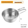 ZISIZ Korean Gold Serving Bowl Set with Handle (2-Pack)