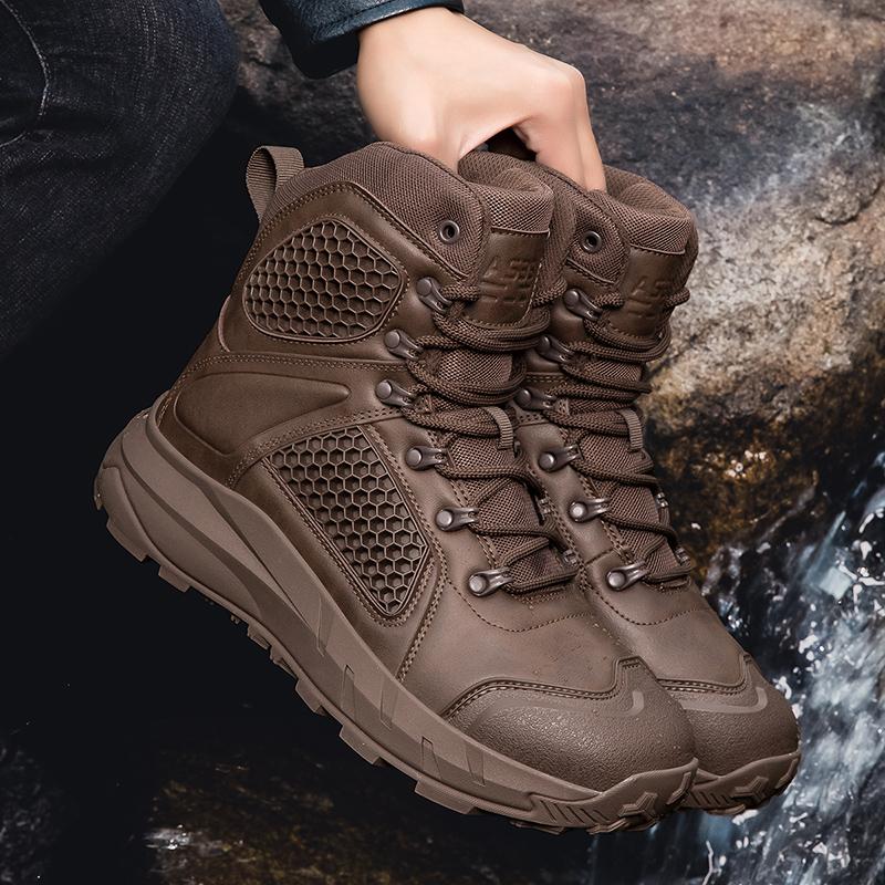 Men's Boots Outdoor Leather Hiking Shoes Men Hunting Work Safty Shoes Men's Desert Boots ankle boots