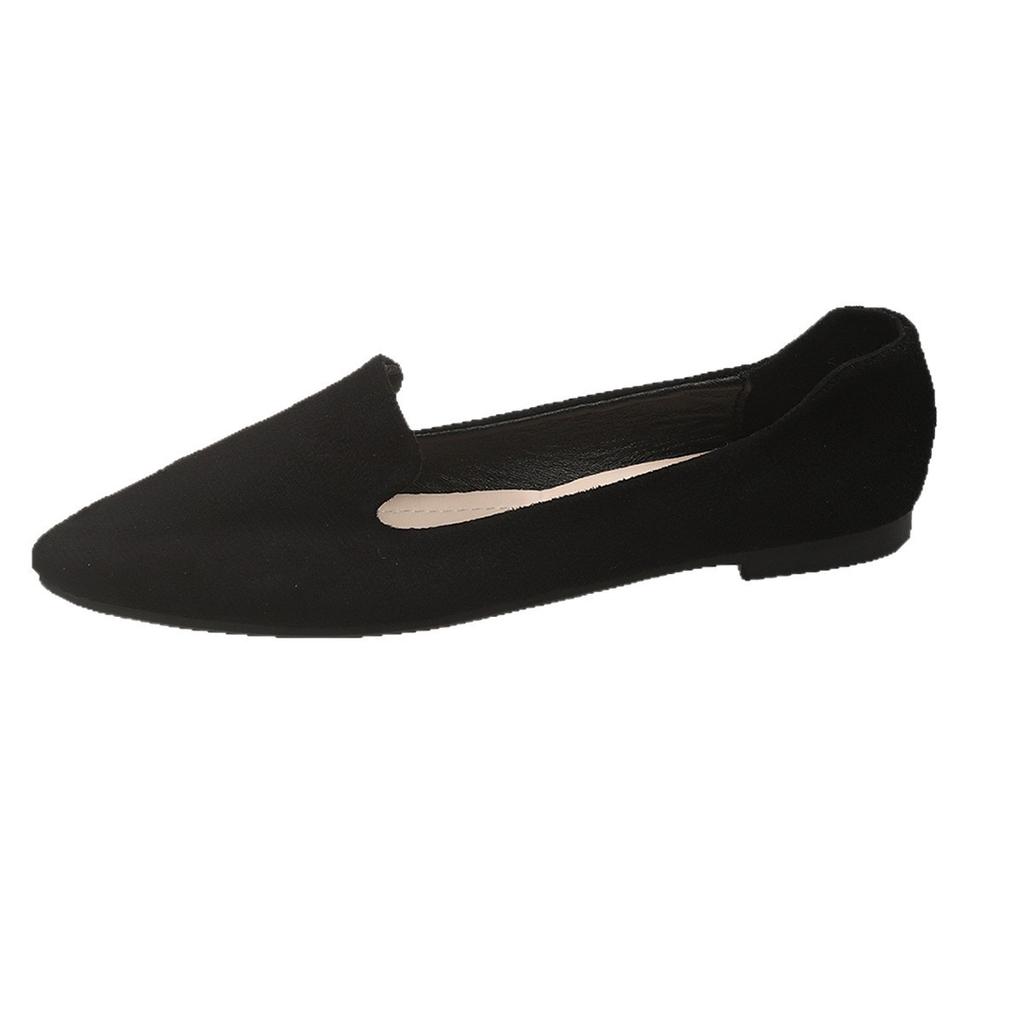 Large size single shoes 22 spring and autumn new casual flat pointed beanie shoes