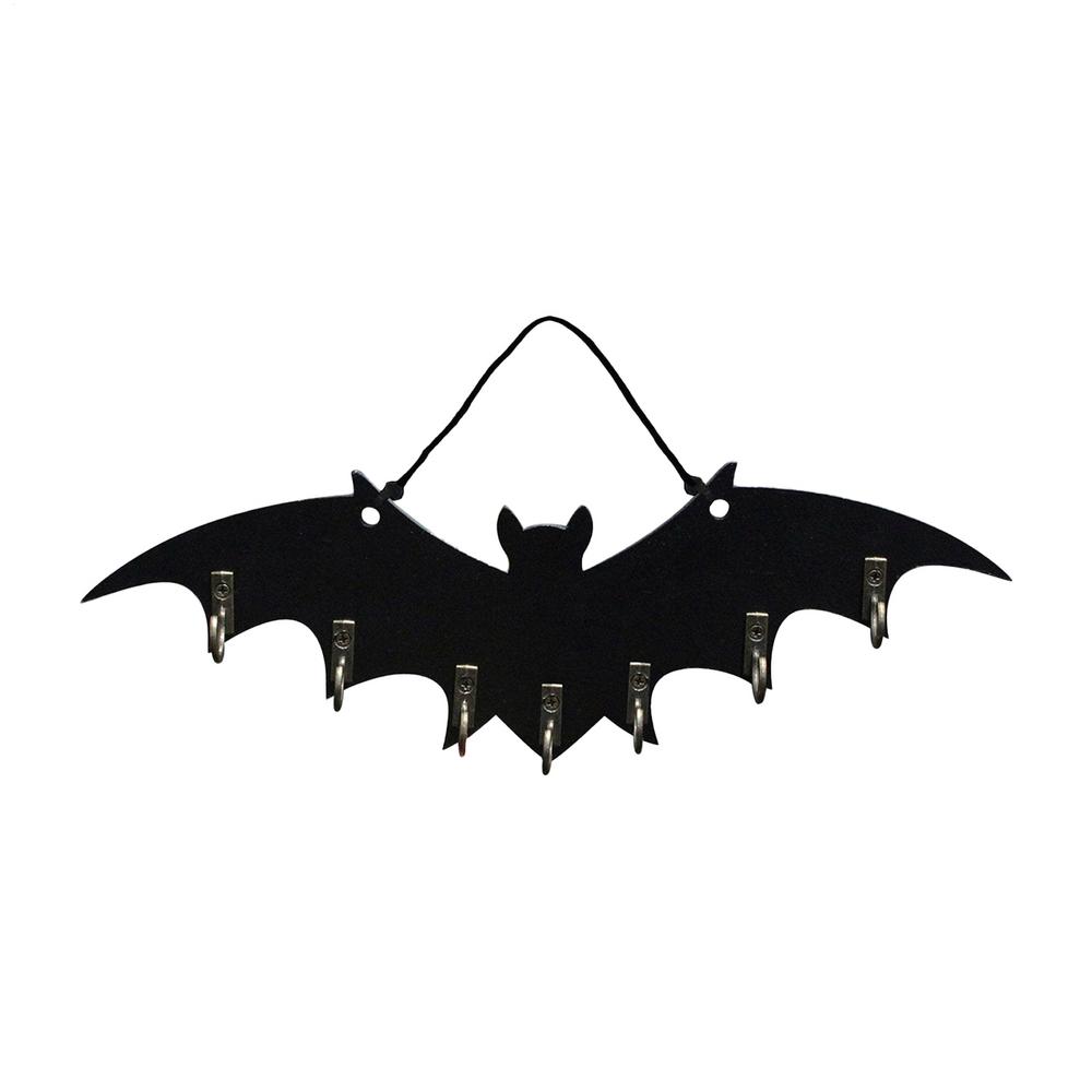 

Wooden bat hook Wall Mount hanging Organizer Rack Space-Saving Gothic style wall hangings For jewelry Key storage чорний