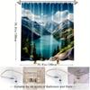 1pc Scenic Mountain Lake View Shower Curtain for Relaxing Ambiance with Bathroom Decor Polyester Fabric Includes 12 Hooks