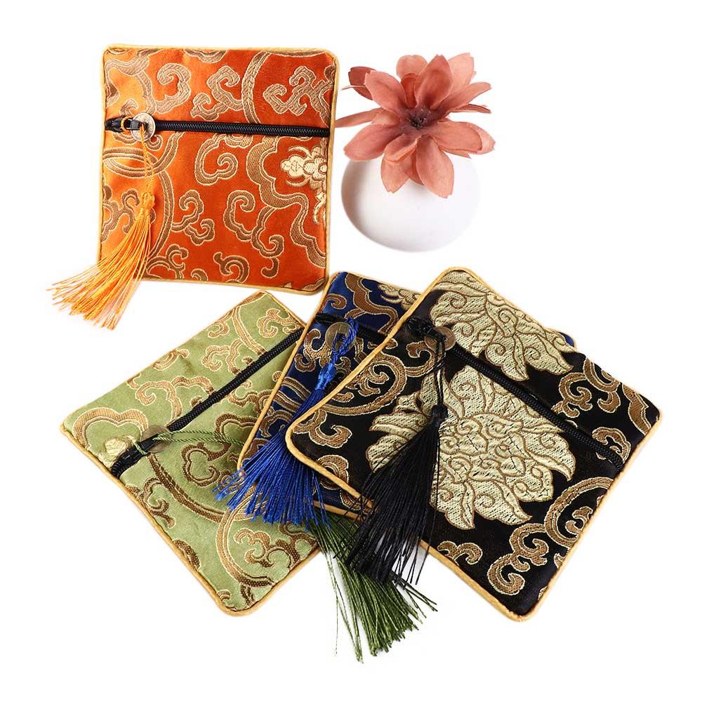 Jewelry Packaging Brocade Pouch Jewelry Storage Bag Chinese Style Coin Purse Silk Jewelry Organizer