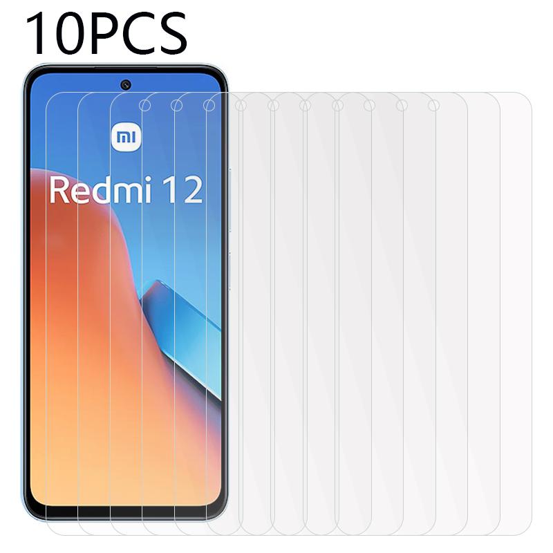 

10PCS For Xiaomi Redmi 12 4G Phone Screen Protector Tempered Glass Ultra Clear Anti-Explosion Film Type A