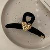 Elegant Vintage Heart-Shaped Hair Claw Acrylic, Perfect for Ponytails & Updos