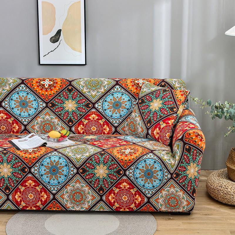 Geometric Sofa Covers For Living Room Modern Elastic Sofa Cover Corner Sofa Slipcovers Armchair Couch Cover 1/2/3/4-Seat 1Pc