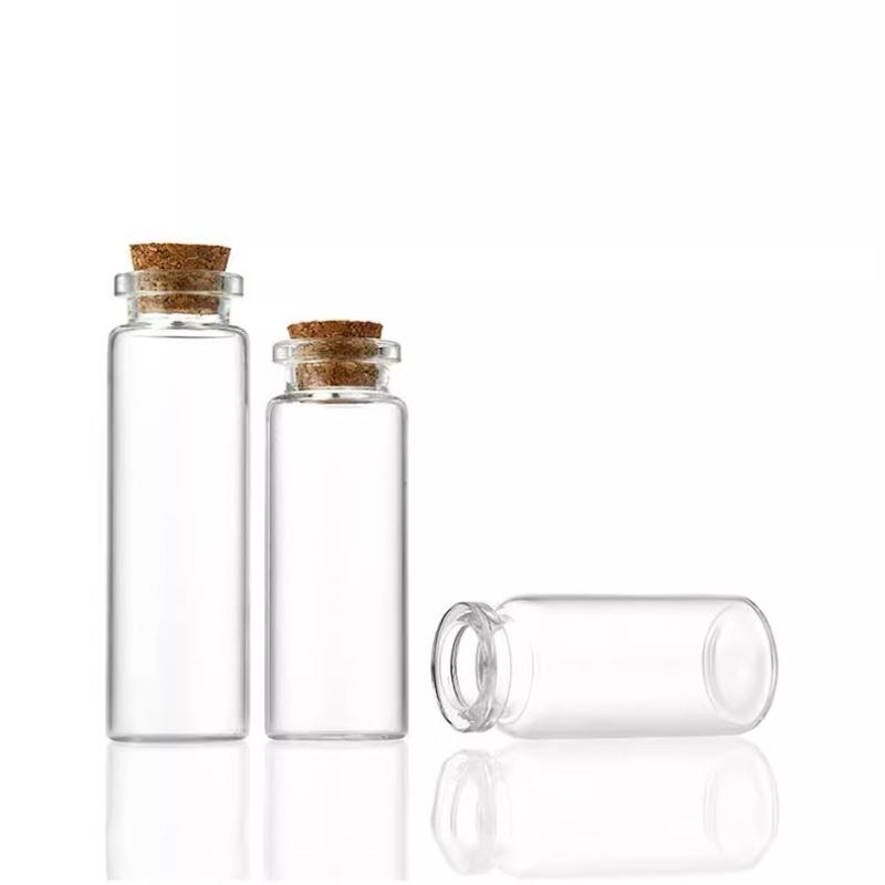 20pcs Handmade DIY Creative Tools Small Capacity Hangable Decorative Vial Cork Lid Stopper Transparent Glass Subpackage Bottle
