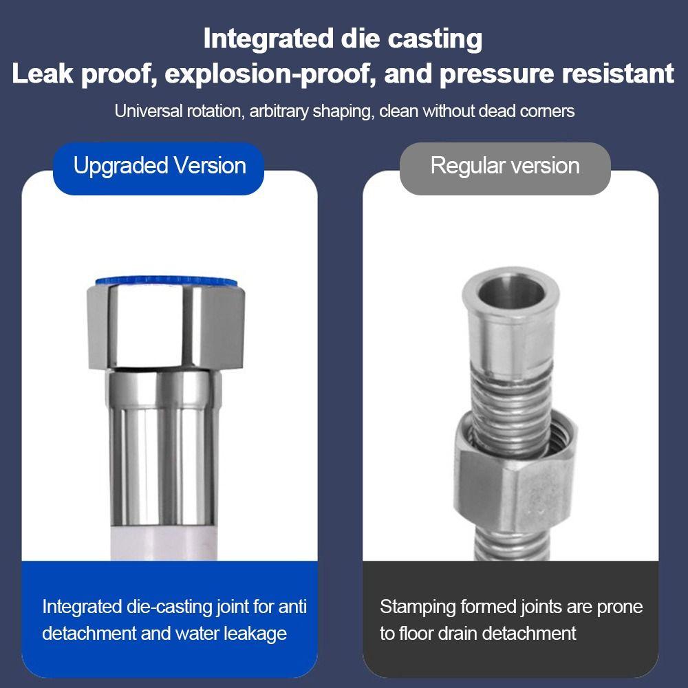 Stainless Steel Stainless Steel Corrugated Hose 20-150cm Thickened Design Water Heater Connector Hard Pipe Heater Water Tube