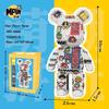 46cm Fluid Art Bear Building Blocks Kawaii Violent Bear Half Anatomy Bear Brick Figure Model Mini Bricks Toys for Birthday Gift